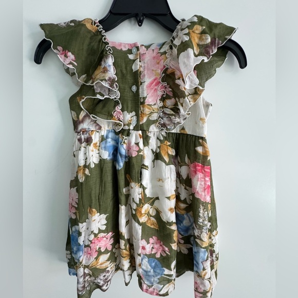 Isobella & Chloe Green Sundress with Flutter Sleeves Size 5 - Picture 3 of 9